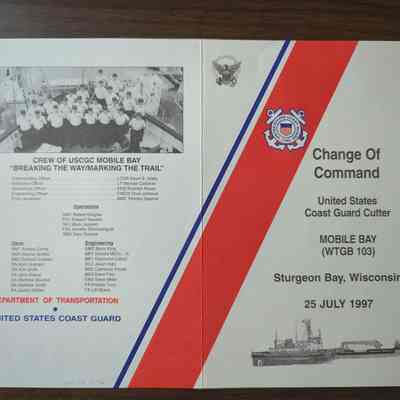USCGC Mobile Bay change of command program