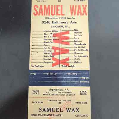 Samuel Wax Wholesale Fish Dealer