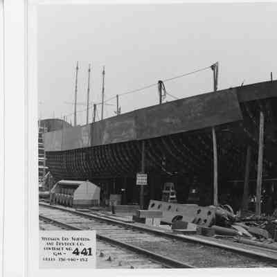 Contract number 441 under construction at Sturgeon Bay Shipbuilding and Drydock Company August 1, 1942