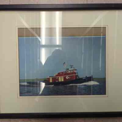 Framed photograph of the Alpena