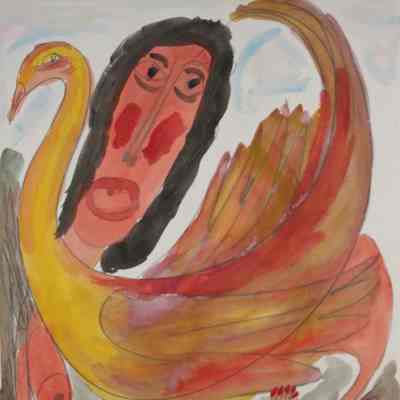 Lady and the Long Neck Goose