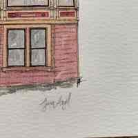         Digital Print of a Watercolor Painting (Pink House) picture number 2
   