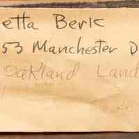          Label on back of painting.
   