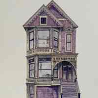          Digital Print of a Watercolor Painting (Purple House) picture number 1
   