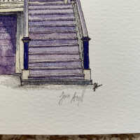          Digital Print of a Watercolor Painting (Purple House) picture number 2
   