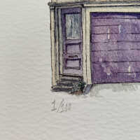          Digital Print of a Watercolor Painting (Purple House) picture number 3
   
