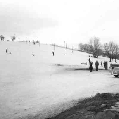 Snowy Sledding Hill