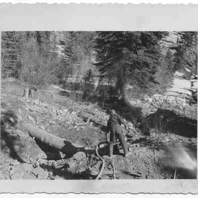 CCC Man Working by Stream