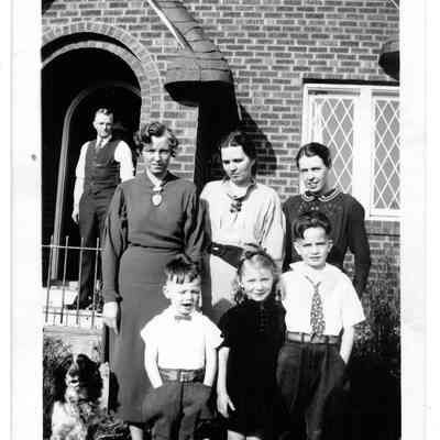 Hyde Family in Front of Cottage