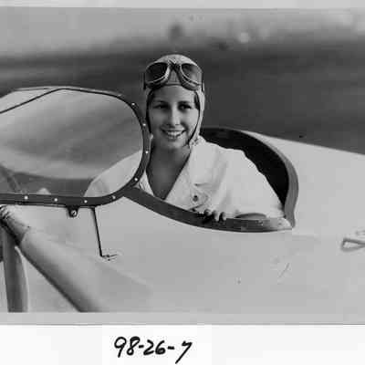Gladys Vickers Crooks in her plane