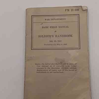 Basic Field Manual Soldier's Handbook