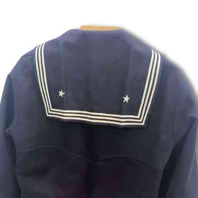 Back of the uniform shirt showing the stars and stripes.