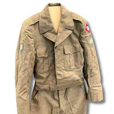 Olive drab wool jacket and pants