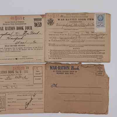 Ration stamp books 1-4