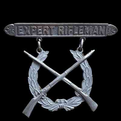 Rueben Gest U.S. WWI "Expert Rifleman" Award Pin