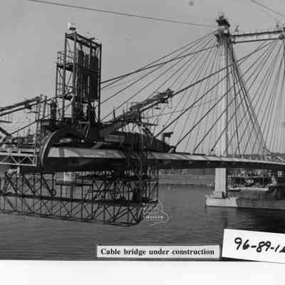 Cable Bridge under construction in 1978