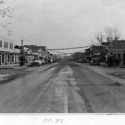 Kennewick Ave. Looking East. With Christmas Decorations. 1949