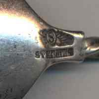          Spoon, sterling silver souvenir, depicting Trinity Church, Hoboken,ca. 1890-1900. picture number 3
   