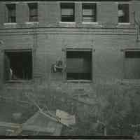 B+W photo of buildings, interiors and exteriors, of the Bethlehem Steel Shipyard, Hoboken Division, no date (ca 1990.)