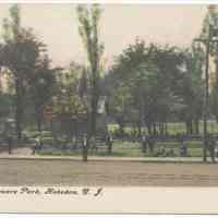 Postcard: Hudson Square Park, Hoboken, N.J. No date, circa 1907-1914; unposted.