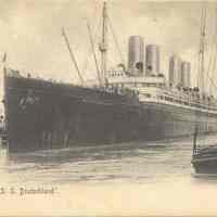 Postcard: Ship "SS Deutschland", Hoboken, NJ