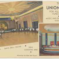 Postcard: The Union Club for all Social Functions. [6th & Hudson Streets, Hoboken, N.J.]