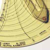          detail showing red circle on scriber arm for setting to scale
   
