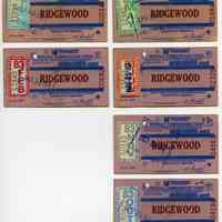Ticket, transportation, 6: NJ Transit Monthly Commutation Ticket, between Hoboken & Ridgewood, Jan.-Feb.; May-June; Oct.-Nov. 1983.