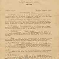Bulletin 614, State of New Jersey, Office of the Adjutant General, Trenton re Preparations for Closing, March 24, 1919.