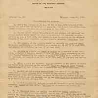 Bulletin 614, State of New Jersey, Office of the Adjutant General, Trenton re Preparations for Closing, March 24, 1919.