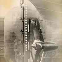 Image: S.S. Atlantic, tanker, profile view of a new stream line rudder on dry dock no.2, United Dry Dock, Fletcher Plant, Hoboken, N.J., no date, ca.