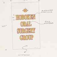 Drawing of sign submitted to HHPC, Hoboken, Dec., 2003 for 231 Washington St., Hoboken Oral Surgery Group.