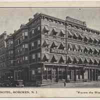 Postcard: Meyers Hotel, Hoboken, N.J. "Known the World Over." No date, circa 1933-34.