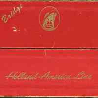 Holland-America Line double deck of bridge playing cards in slipcase, no place, no date, ca. 1950-60.