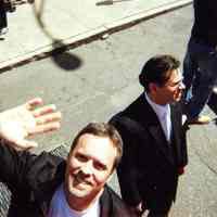 Eight color photos taken during the Sesquicentennial Parade, Washington Street, Hoboken, April 16, 2005.