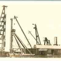 Digital image of sepia-tone photo of construction work for the Central Rail Road of N.J., Jersey City, August 23, 1923.