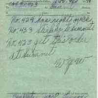 Train orders, 16, issued by Delaware, Lackawanna & Western Railroad, Hoboken, 1948-1951.