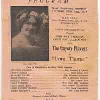          3: Week of Feb. 16, 1914; Dora Thorne; Miss Cecil Fay
   