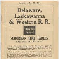          Timetable: D.L. & W. R.R., Suburban Time Tables & Rates of Fare. July 15, 1921. picture number 20
   