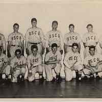 B+W group photo of Coast Guard baseball team affiliated with Hoboken Y.M.C.A., Hoboken, n.d., ca. 1942-1945.