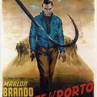 Reduced-size reproduction of Italian poster for film "On the Waterfront," no place, no date, ca. 1955-56.