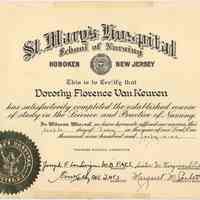          diploma certificate: Dorothy Florence Van Keuren
   