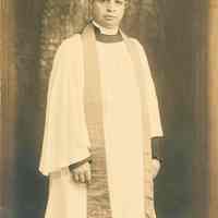          Sepia-tone photo portrait of Pastor Berthold von Schenk, St. John's Lutheran Church, Hoboken, ca. 1931. picture number 1
   