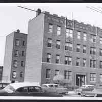 B&W photo of apartment building at 117 Corbin Avenue, Jersey City.