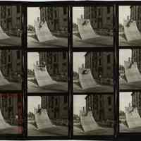 B+W negative contact sheet of images of Hoboken taken by John Conn. no date, [1976].