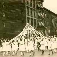 B+W photo of Maypole parade, Hoboken, June 2, 1923.