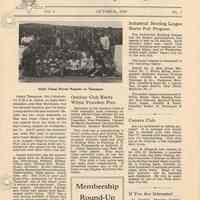 Newsletter: Community Y News, Hoboken N.J. Vol. 5, No. 1 [2nd Series], Oct. 1950. Hoboken YMCA.