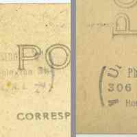          detail reverse of photographer's inkstamps
   
