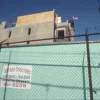 Color slide of building under renovation on or near Newark and Garden Sts., Hoboken, ca. 1984.