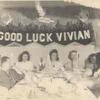          photo 1 - wide view with Good Luck Vivian sign
   